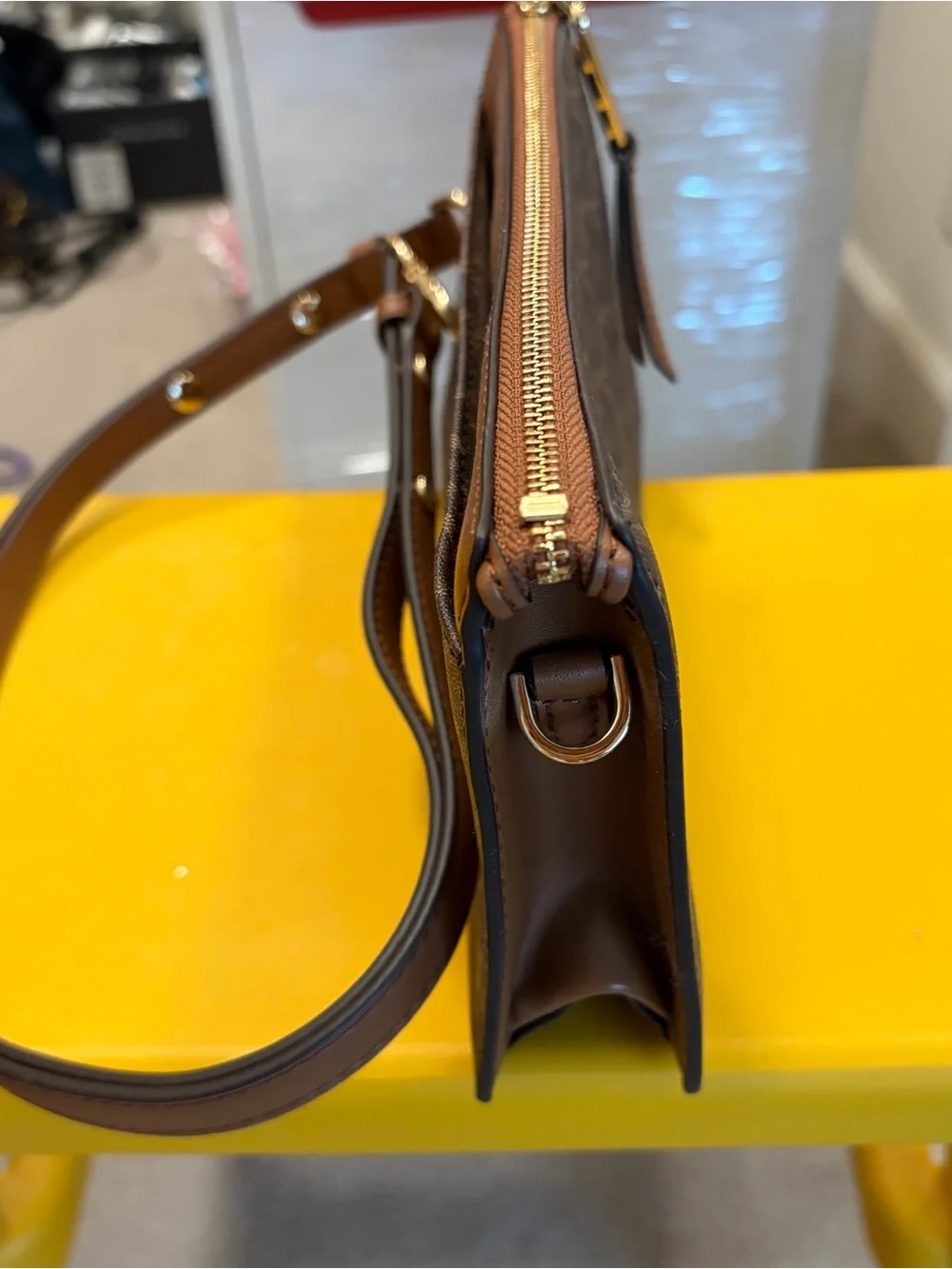 Michael Kors Brown/Black Signature Logo Crossbody